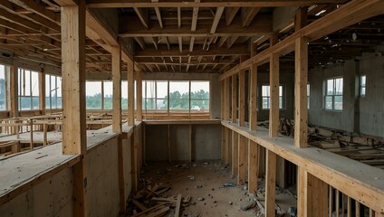 Supporting a building during construction.