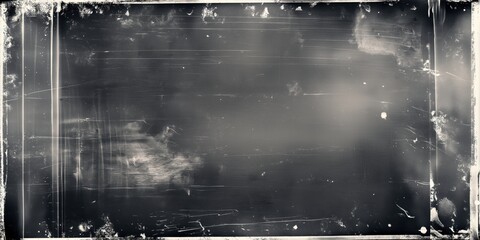 Moody gray film texture with light leaks and scratches. Vintage photographic overlay with damaged edges. Atmospheric analog effect for retro design. 8k