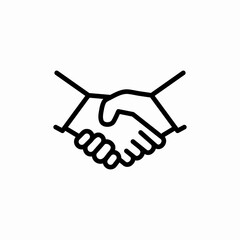 handshake deal icon sign vector