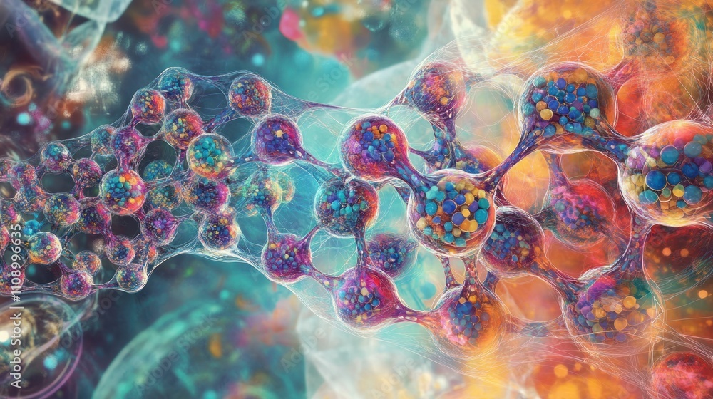 Poster abstract representation of molecular structures and interactions