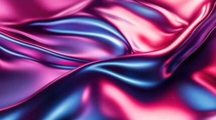Obraz premium Abstract Pink and Blue Silk Drapery: A Luxurious Texture