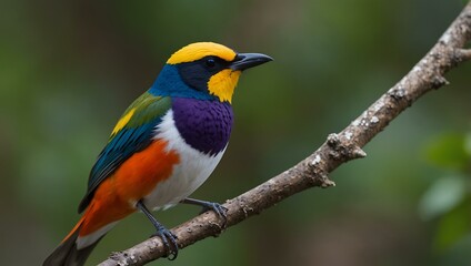 Fototapeta premium Tangara Primavera, a colorful bird species.