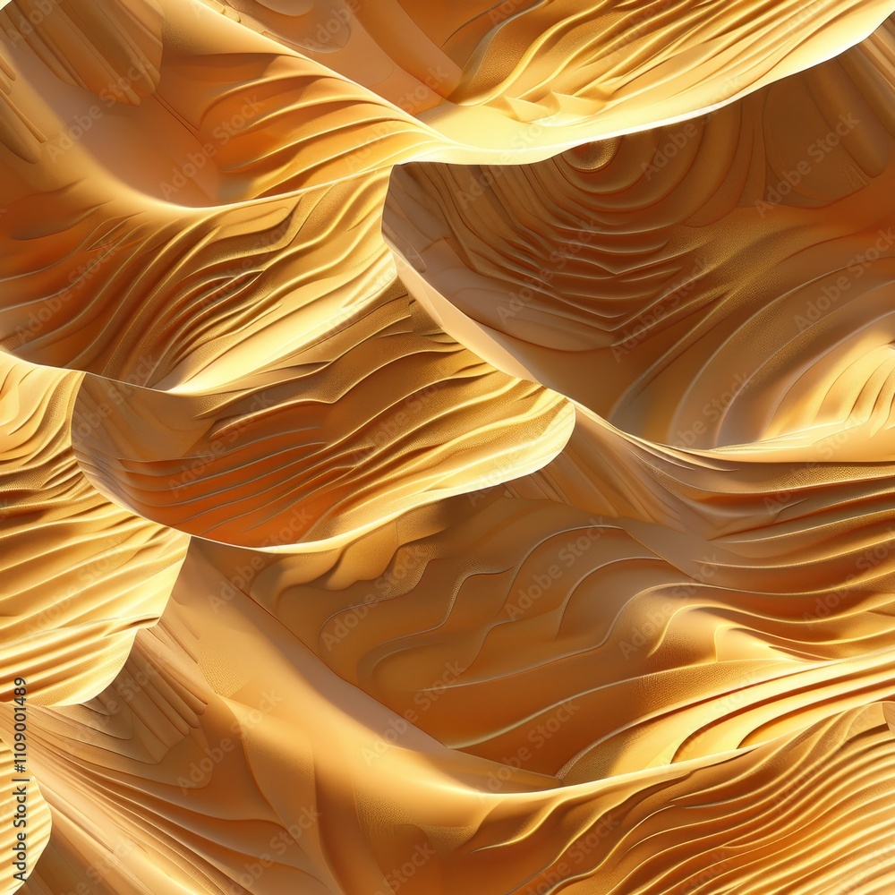 Poster seamless sand dune pattern with light and shadow, textured surface, minimal background