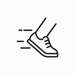 running foot icon sign vector