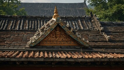 Temple roof gable.