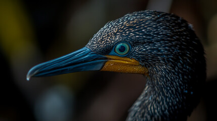 Obraz premium Close-up shot of a bird, capturing intricate details and natural beauty
