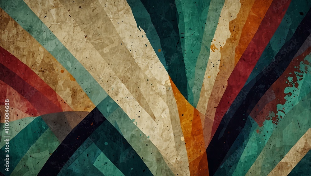 Poster textured background with abstract elements.