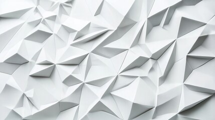 Fototapeta premium a close up of a white wall with a geometric pattern, which is a 3D wallpaper with a resolution of 1920x1080 The pattern is composed of various shapes and sizes of