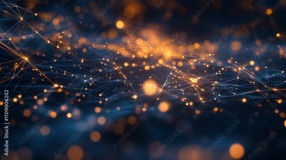 Poster mining blockchain concept illustration. digital crypto currency abstract background. fintech technol