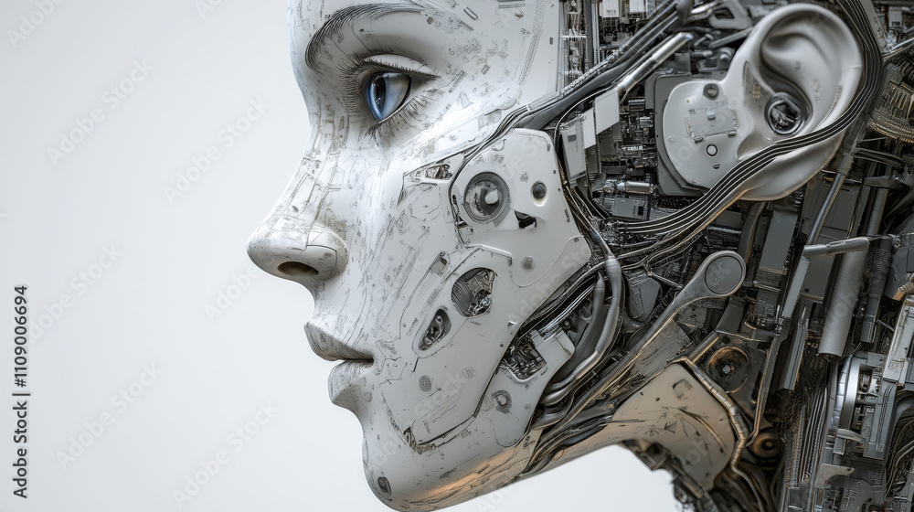 Poster ai controls smart city infrastructure. artificial intelligence analyze big data urban systems. abstr