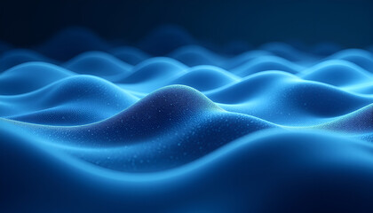 Obraz premium Abstract wave background with smooth flowing lines in gradient blue hues for blue monday concept 