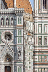 Details of the cathedral Santa Maria del Fiore in Florence, Italy