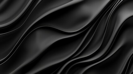 Fototapeta premium a black background with wavy lines, creating a smooth and glossy texture The black color is a deep, rich hue that stands out against the background, making it the