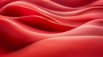 Obraz premium an abstract red background with wavy lines, creating a mesmerizing and dynamic composition The red color is vibrant and eye-catching, making it a perfect wallpaper