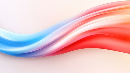 Obraz premium an abstract background with wavy lines in red, blue and white colors, creating a vibrant and eye-catching design The colors blend together to create a mesmerizing