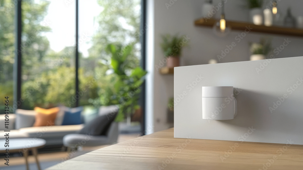 Poster smart home security system concept background. protection software of iot or internet of things. cyb