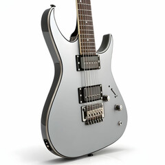 Fototapeta premium A modern electric guitar with a sleek design and metallic finish,