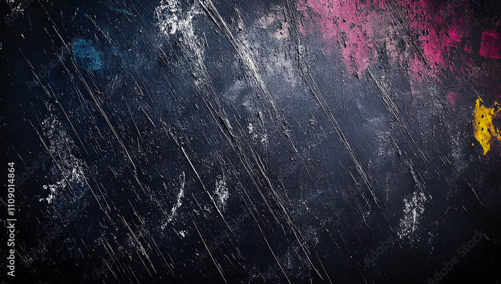 Poster grunge background with dark scratched details. great for text or a picture. grain noise is visible.