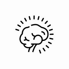 brain power icon sign vector
