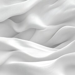 Obraz premium Abstract White Fabric Background, Soft And Flowing Drapery With Elegant Folds, Luxury Textile.