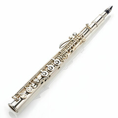 Obraz premium A polished oboe with intricate finger keys, displayed elegantly