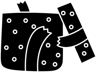 gift illustration tag silhouette design logo box icon sale outline holiday ribbon celebration decoration birthday label banner surprise paper shape with vector graphic background