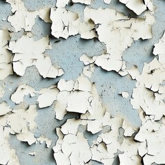 Obraz premium Peeling Damaged Old Ancient Plaster Wall Paint Seamless Pattern Texture