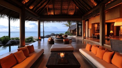 Fototapeta premium Luxury beach resort lobby 