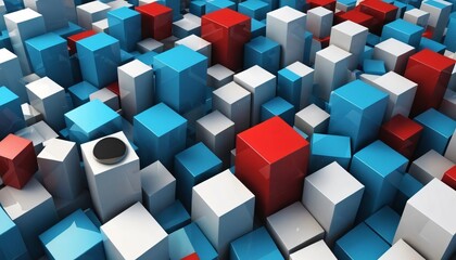 cube elements with 3d background