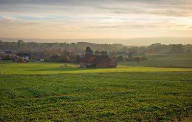 Landscape in sunshine in Germany