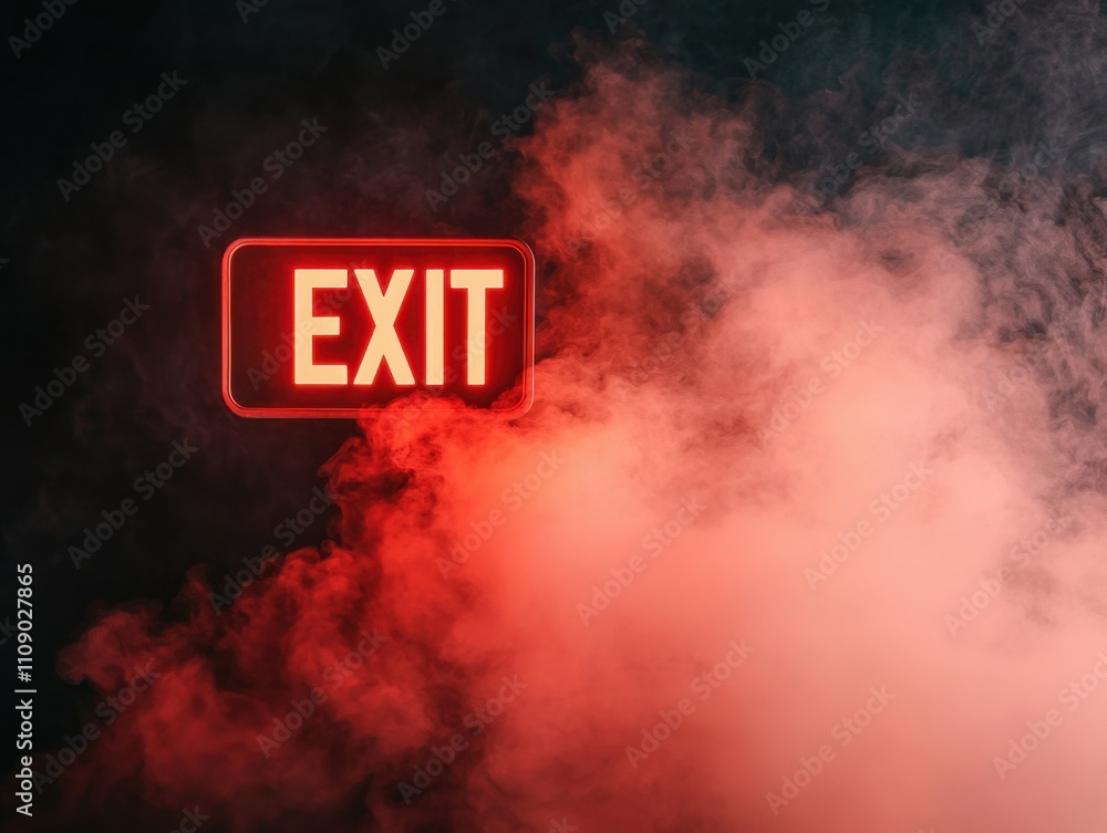 Poster a glowing red 
