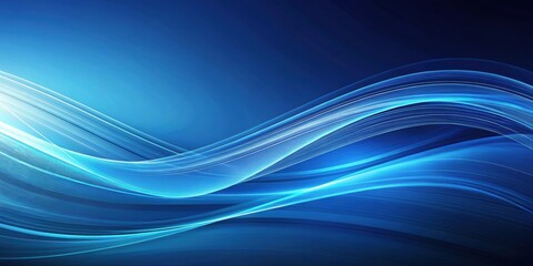 Fototapeta premium Blue abstract background with minimal wavy lines, perfect for futuristic tech designs, blue, abstract, background, wavy, lines
