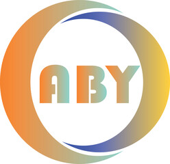 ABY circle concept logo design template
