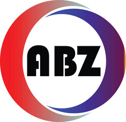ABZ circle concept logo design template