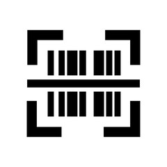 Barcode scan icon in black and outline style