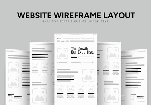 Website Wireframe Design Layout