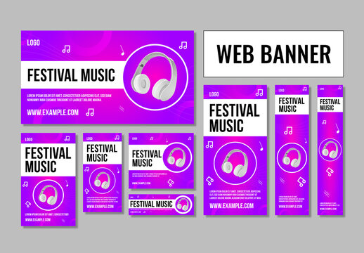 Music Web Banner Set
