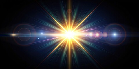 Natural lens flare on a black background , light flare, abstract, bright, sun, glow, celestial, beauty, dramatic