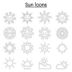 Sun icons set
