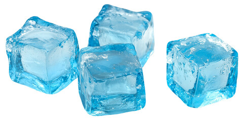 Obraz premium PNG ice cubes isolated on transparent background