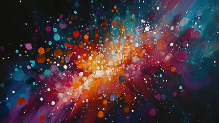 Obraz premium Festive fireworks display in the night sky