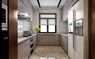 modern kitchen interior