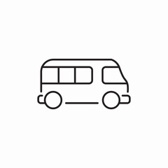 bus vehicle icon sign vector