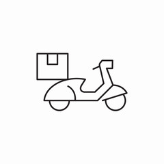 scooter delivery icon sign vector