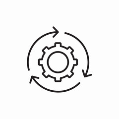 settings cog icon sign vector