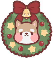 Christmas wreath - dog