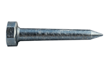 Metal Nail on Transparent Background for Creative Use