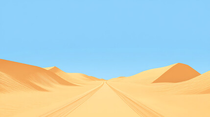 clean and vibrant photograph of deserted desert landscape