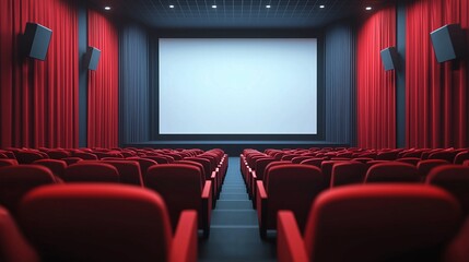 Modern Cinematic Experience with Empty Seats