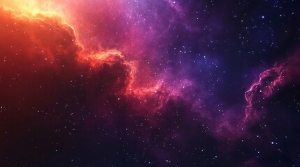 Fototapeta premium Vibrant Space Galaxy Nebula Cloud on Starry Night Cosmos Background